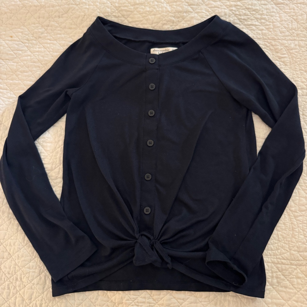 Abercrombie Kids Navy Button-Down Cardigan